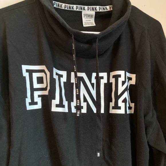 Victoria Secret Pink Black Pullover Sweater Medium - Picture 3 of 6